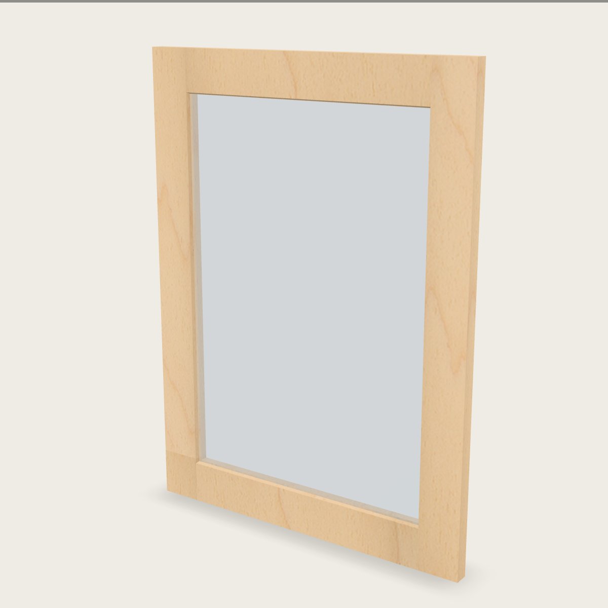 Shaker with glass cabinet door, 3D preview